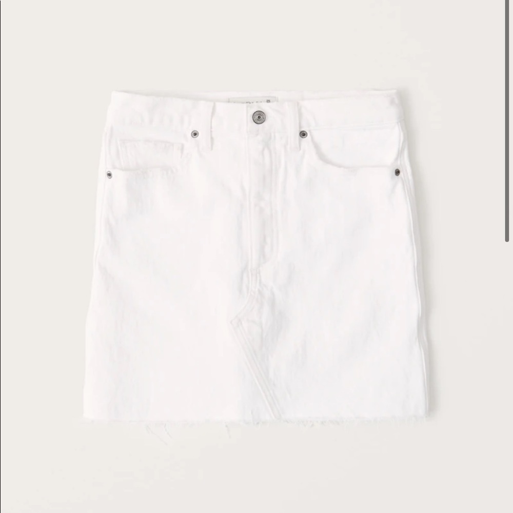 Abercrombie White Denim Skirt